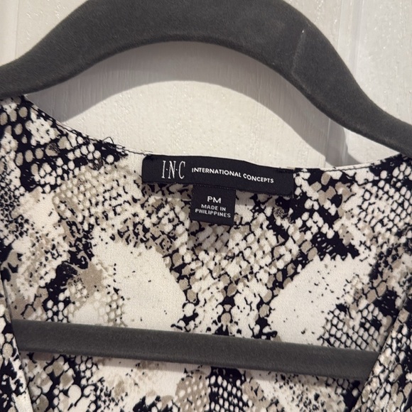 I.N.C. International Concept Size Animal-Print Surplice Jumpsuit - Picture 4 of 7